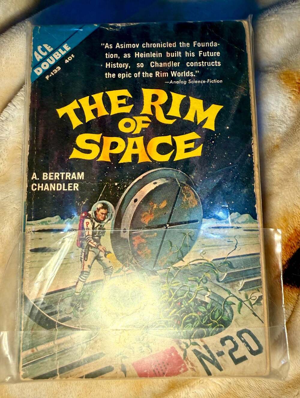 1962 AGENT OF TERRA / RIM OF SPACE VG+ 4.5 Ace Double F133 Paperback Fisherman
